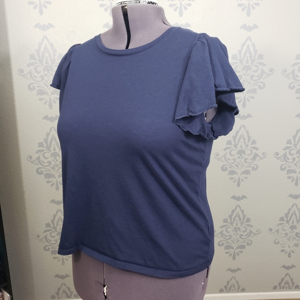Ruffle sleeve top